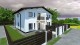 La Brazi Residence — perspectivă frontală vilă, curte privată