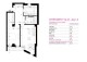 Plan apartament 2 camere Tip 2A – Corp A