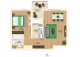 Plan apartament 2 camere Corp C Tip A