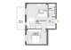 Plan apartament 2 camere Corp A, varianta 1