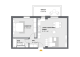 Plan apartament 2 camere — etaj