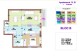 Plan apartament 2 camere — varianta D