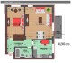Plan apartament 2 camere Tip 1