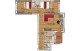 Plan apartament 3 camere — Model 20, 76 mp utili